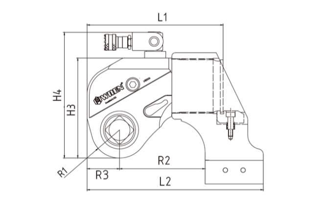 Square Drive Hydraulic Torque Wrench