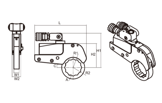 Low Profile Hydraulic Torque Wrench