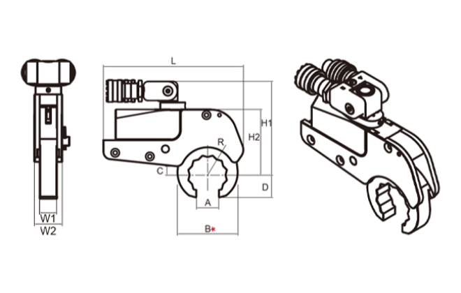 Low Profile Hydraulic Torque Wrench