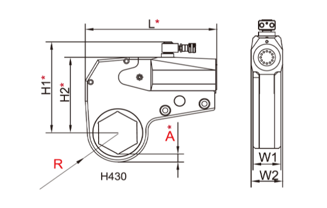 Low Profile Hydraulic Torque Wrench